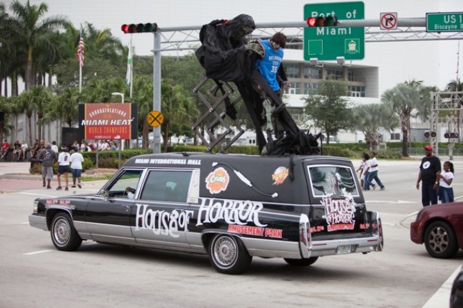 Imágenes de la celebración por la victoria del Heat.