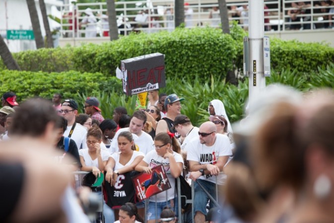 Imágenes de la celebración por la victoria del Heat.
