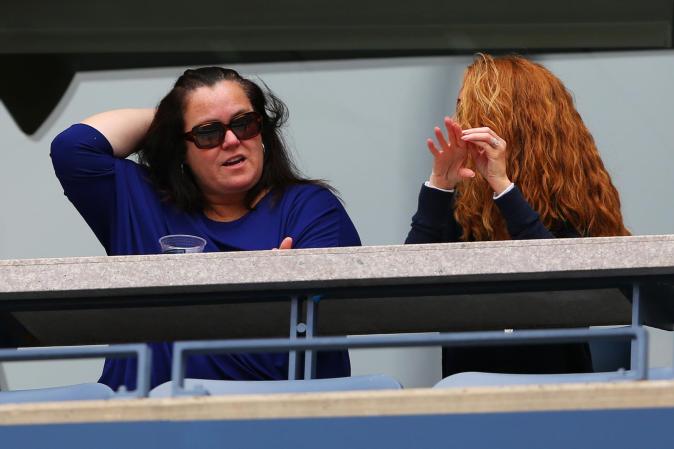 La actriz Rosie O'Donnell y Michelle Rounds.