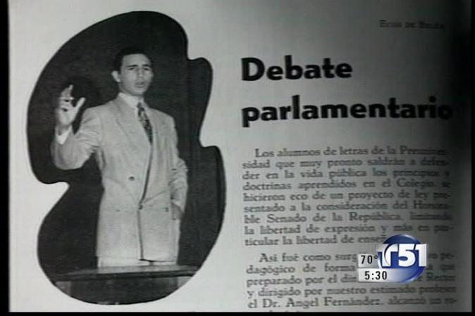 Ya en la Universidad de La Habana (1945) se dedicó más a la política que a la vida académica.