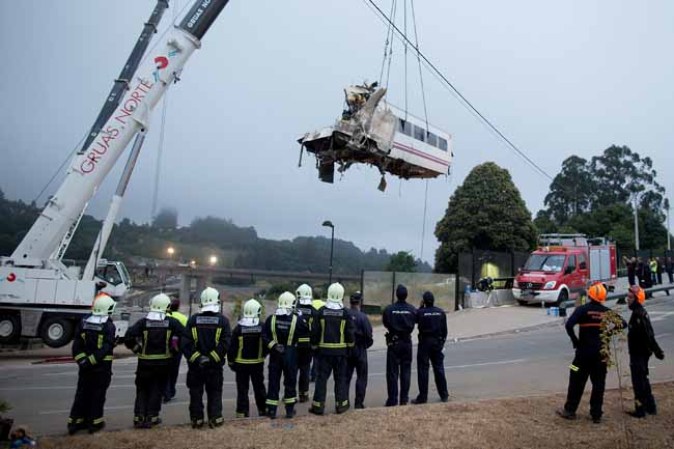 Imágenes de la tragedia del tren.
