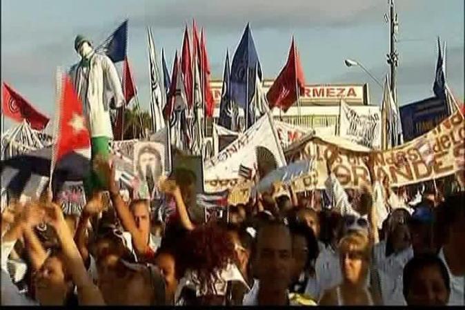 La novedade del Primero de Mayo de este año ha sido la participación de "cuentapropistas" (como se les llama en argot cubano),