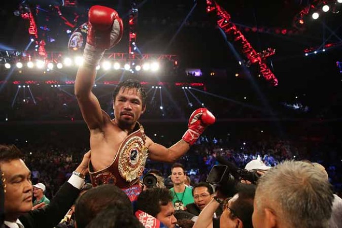 Paris Hilton, testigo de la derrota de Ríos frente a Pacquiao.