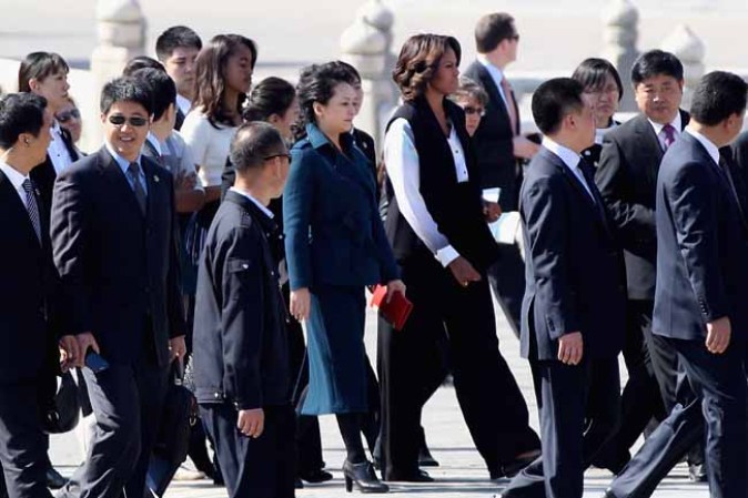 Michelle Obama destila simpatía y elegancia en China.