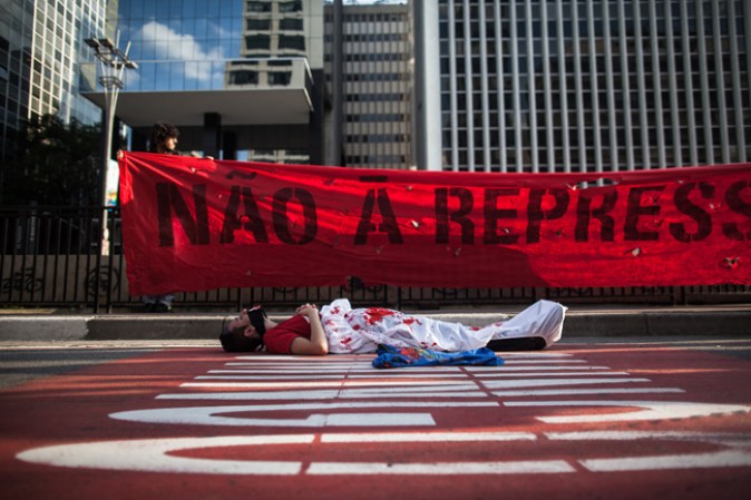 Las protestas también se han hecho presentes en las calles de la capital de la samba.