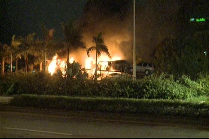 El incidente ocurrió en la rampa con dirección este hacia la carretera estatal 112 en Okeechobee Road.