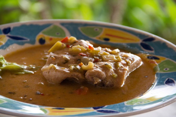 Pescado con coco.