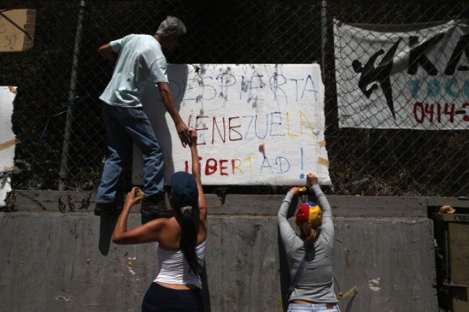 Imágenes de las protestas en las calles de Venezuela.