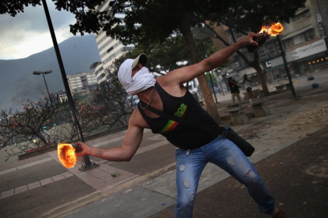 Imágenes de las protestas en las calles de Venezuela.