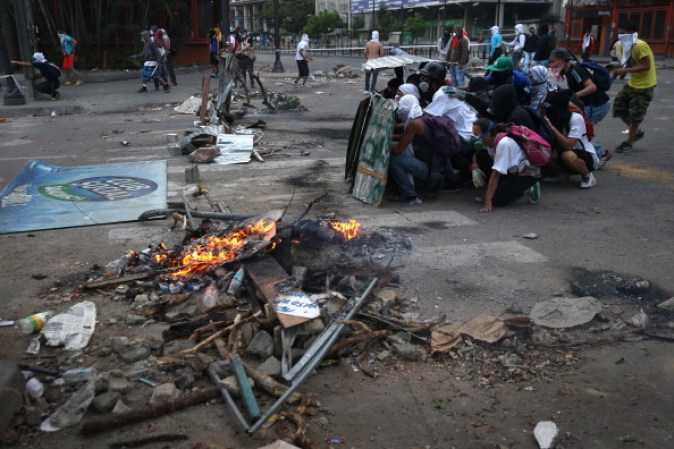 Imágenes de las protestas en las calles de Venezuela.