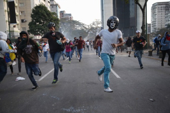 Imágenes de las protestas en las calles de Venezuela.