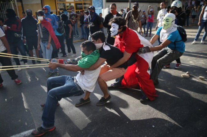 Imágenes de las protestas en las calles de Venezuela.