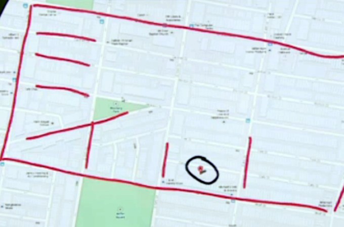 En este mapa se ve la zona del desastre.