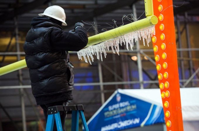 Varias cuadras de la avenida Broadway fueron cerradas para convertirlas en “Super Bowl Boulevard”, con motivo de la semana del Super Bowl XLVIII.