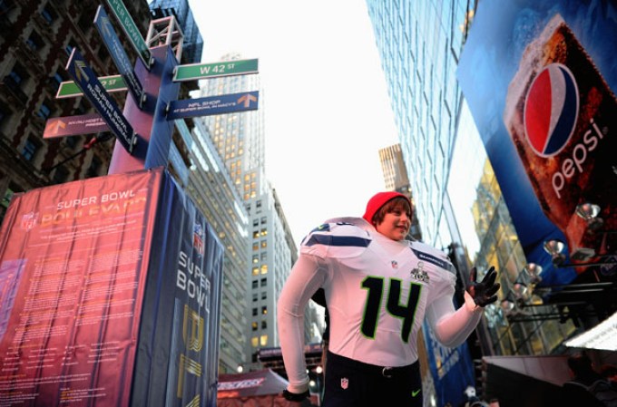 Varias cuadras de la avenida Broadway fueron cerradas para convertirlas en “Super Bowl Boulevard”, con motivo de la semana del Super Bowl XLVIII.