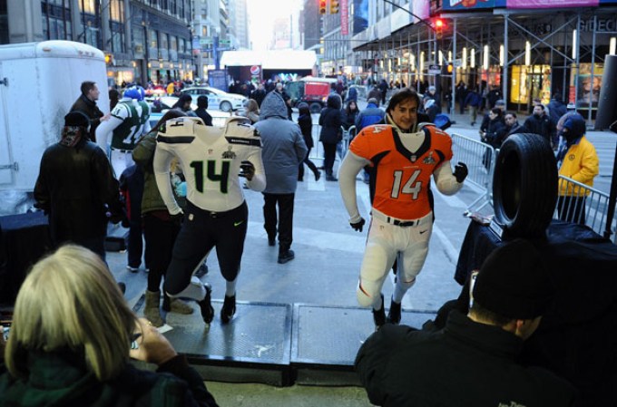 30 DE ENERO, 2014: He aquí algunas imágenes de las celebraciones que se llevan a cabo en Nueva York con motivo del Super Bowl XLVIII.