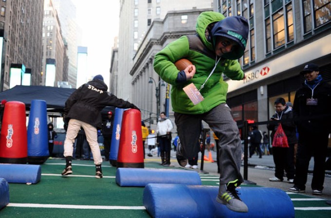 Varias cuadras de la avenida Broadway fueron cerradas para convertirlas en “Super Bowl Boulevard”, con motivo de la semana del Super Bowl XLVIII.