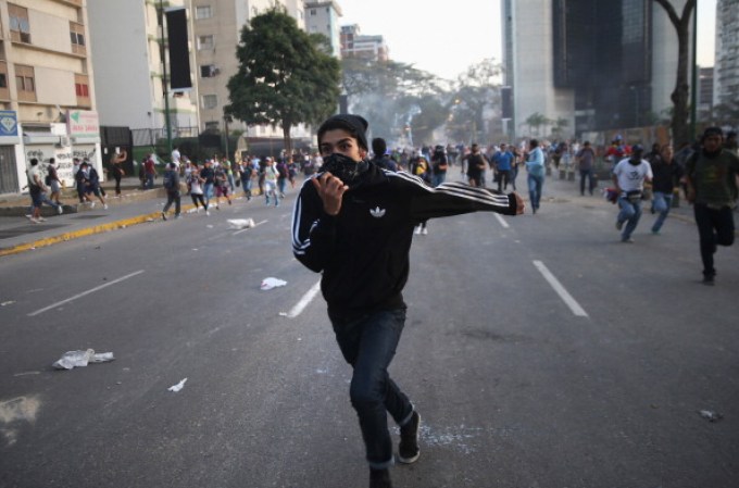 Imágenes de las protestas en las calles de Venezuela.