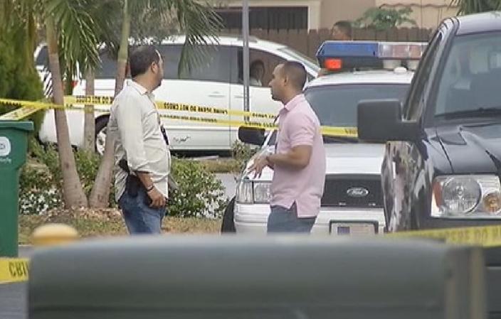 Imágenes posteriores a un tiroteo que tuvo lugar en el barrio de Westchester cerca de la Universidad Internacional de la Florida.
