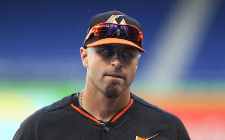 Reed Johnson #5 de lose Miami Marlins. Jardinero.
