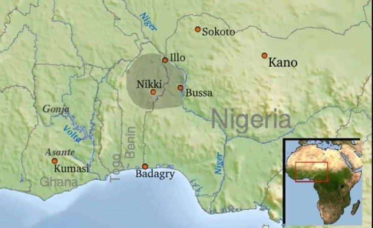 Reino holandés de Borgoe o "Borgu" en Africa.