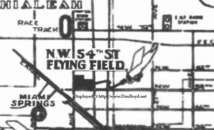 Un mapa de los años 30 de Hialeah.