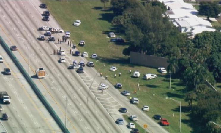 Imágenes tomadas desde el helicóptero de Telemundo 51 del lugar donde un policía de Broward ha resultado herido en un tiroteo.