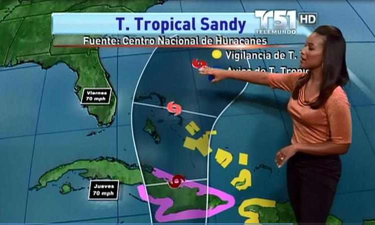 Aunque nunca amenazará el territorio continental de Estados Unidos, Sandy también dejará un recuerdo en el sur de Florida: lluvia este viernes y el fin de semana.
