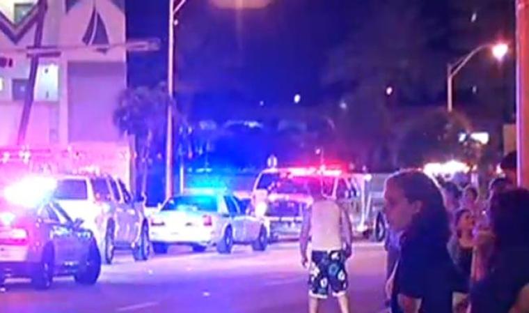 Escena del accidente en North Bay Village a las afueras del restaurante.