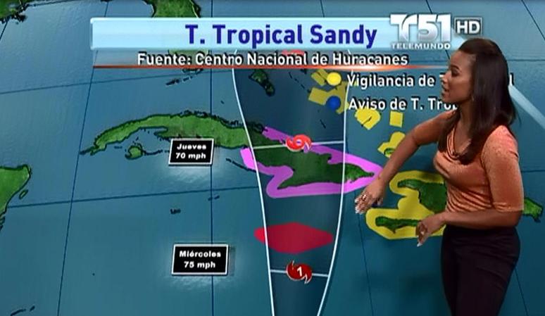Hasta ahora no se ha podido definir con exactitud la trayectoria de Sandy, pero de seguro afectará a la mayor de las Antillas.