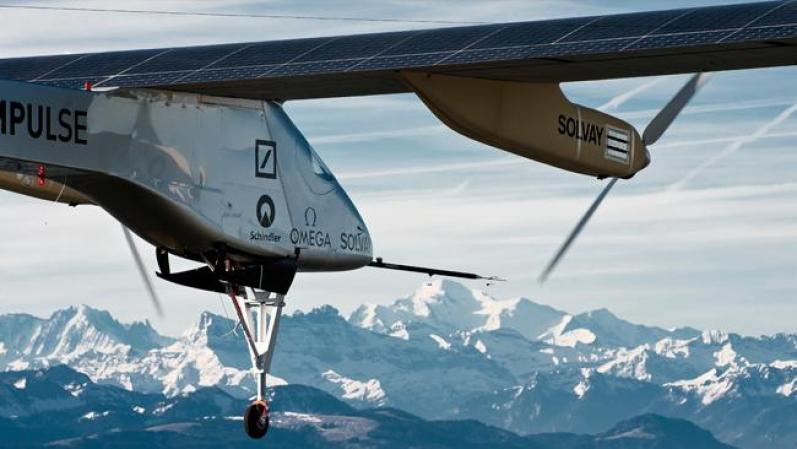 El avión Solar Impulse viajó a Estados Unidos por primera vez en la primavera del 2013.