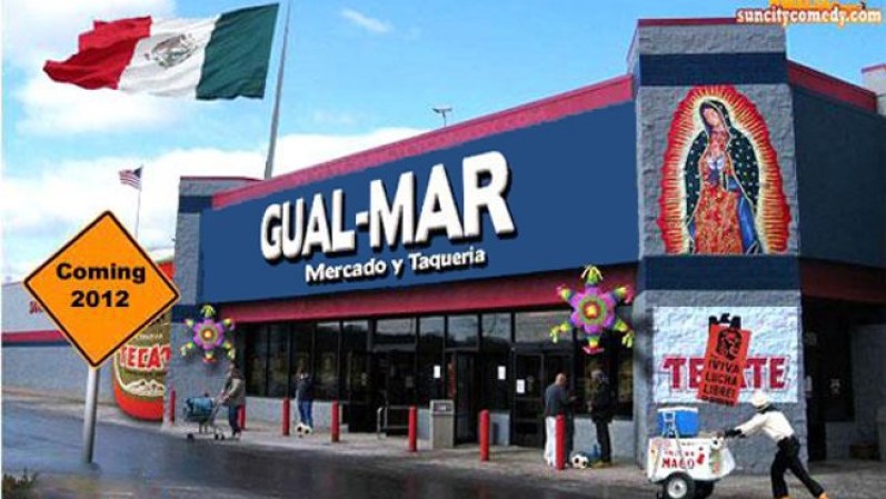 Si “Wall-Mart” fuera de un mexicano sería así… dijo la persona que puso esta foto.