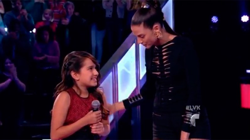 La niña conquistó a Natalia con "Skyscraper".