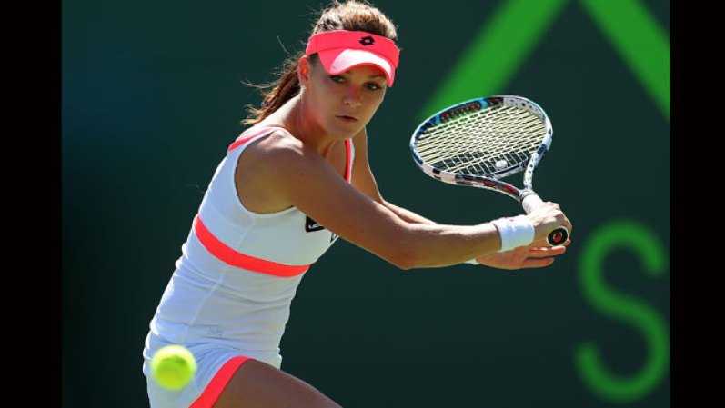 Agnieszka Radwanska en otra toma muy concentrada.