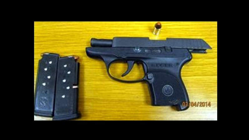 Pistola confiscada en el aeropuerto de Columbia (SC)