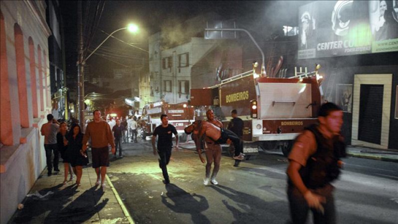 27 DE ENERO DE 2013: Un incendio que devastó un club nocturno el domingo en el sur de Brasil derivó en la muerte de 245 personas, en su mayoría jóvenes.<br /><br /><br /> 245 muertos tras incendio en Brasil <br />