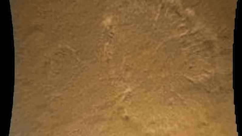 Otra imagen de la superfice de Marte, obtenida por "Curiosity" durante su llegada.