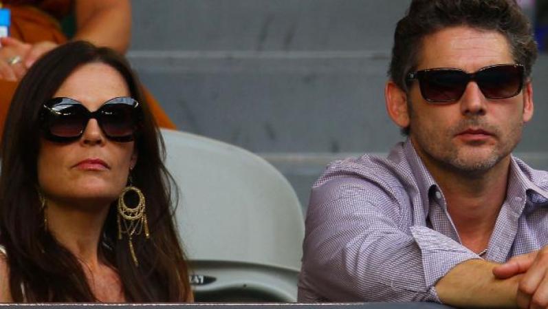El actor australiano Eric Bana acudió a la final acompañado de su esposa, Rebecca Gleeson.