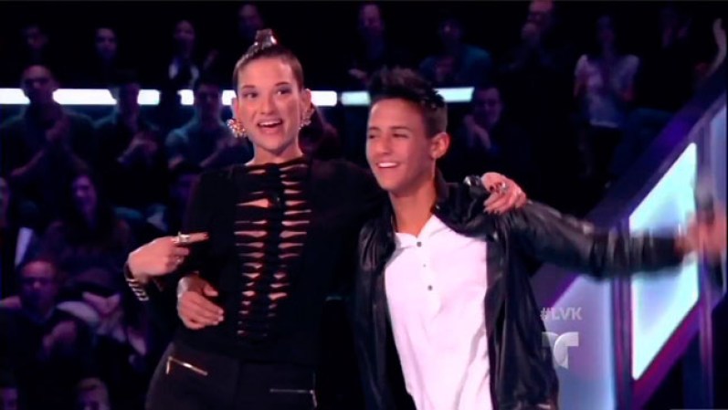 Con su interpretación de “Tu angelito”, de Chino y Nacho, logró que los tres “coaches” giraran su silla. Al final, se decidió por Team Natalia.
