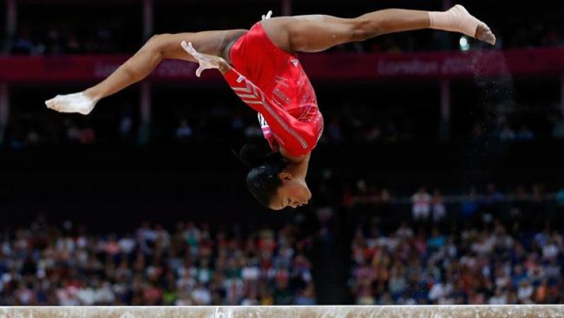 Gabrielle Douglas, mejor conocida como "la ardilla voladora" es hija de Timoteo Douglas y Natalie Hawkins. Se inició en el deporte a la edad de seis años cuando su hermana mayor, Arielle, convenció a su madre en inscribirla.