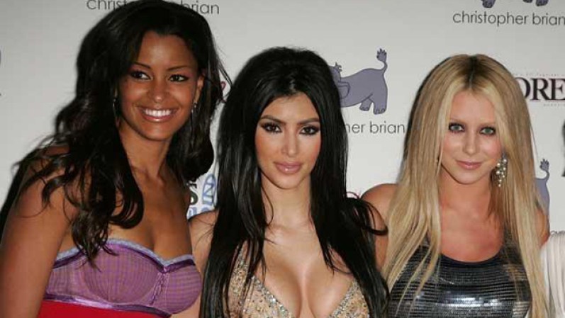 Con sus amigas Claudia Jordan y Aubrey O'Day, en su fiesta de cumpleaños.