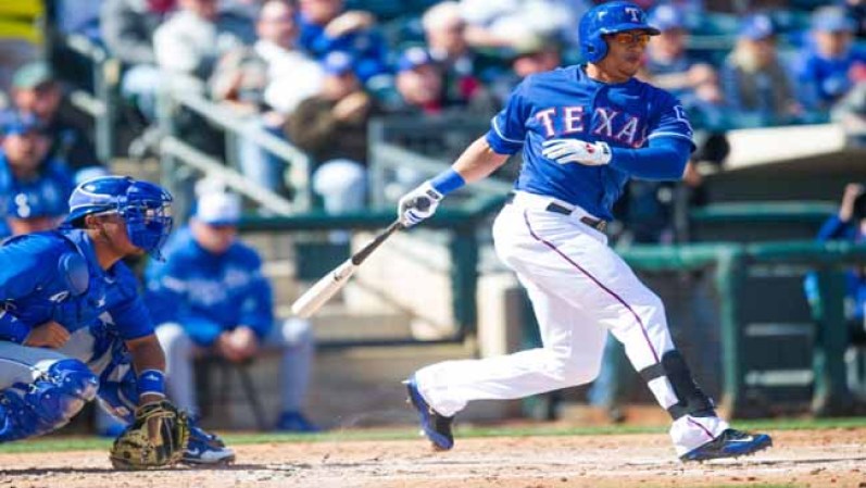 Leonys Martin #2 de los rangers de Texas. Center Field. Gana $3,250,000. Nombre completo: Leonys Martin. Nació: 3/6/1988 in Villa Clara, Cuba.