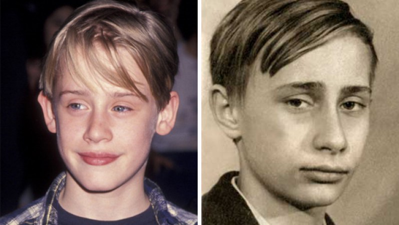 Macaulay Culkin y the young Vladimir Putin