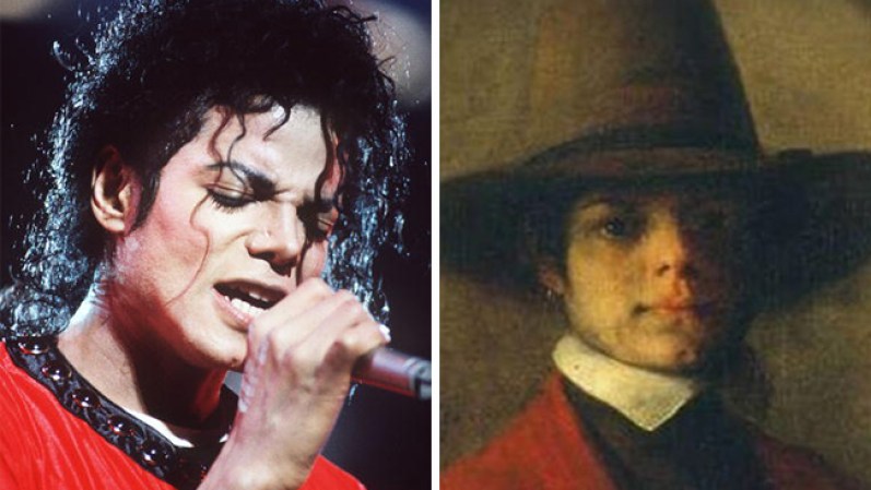 Michael Jackson y este hombre desconocido de antaño.