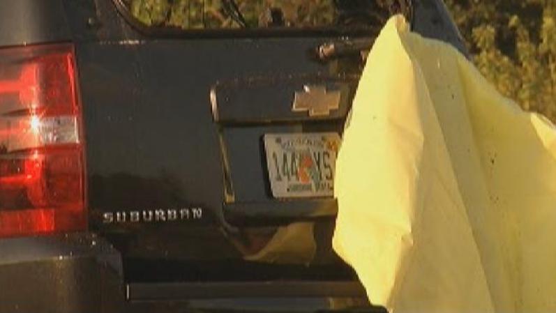 Placas del coche en que iba el hombre perseguido por la policía.