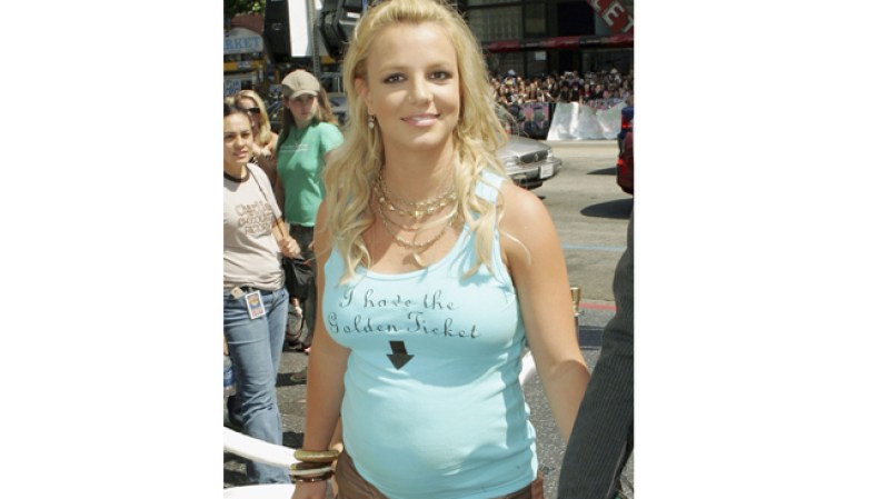 La cantante durante su primer embarazo en 2005.
