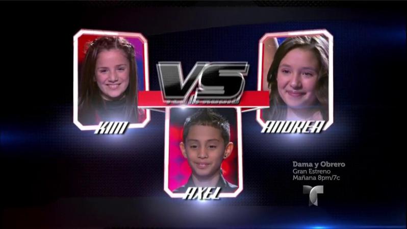 Del Team Rubio se presentaron Axel, Kim y Andrea que cantaron "Oye mi amor" en el escenario y demostraron su gran talento, pero solo Kim pasó a la siguiente etapa