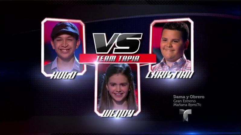 Los jóvenes Hugo, Wendy y Christian cantaron "Yo no sé mañana" y dieron todo para ganar.