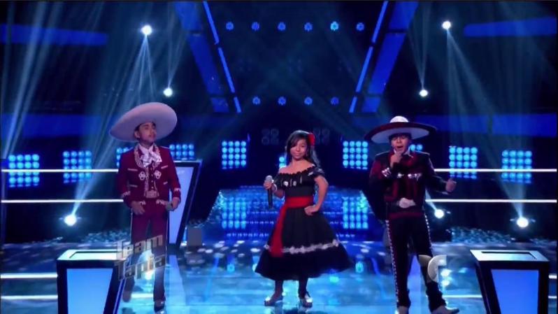 La última batalla de la noche del Team Tapia reunió a tres grandes voces y tres niños de origen mexicano con el gran sueño de ser famosos cantantes.