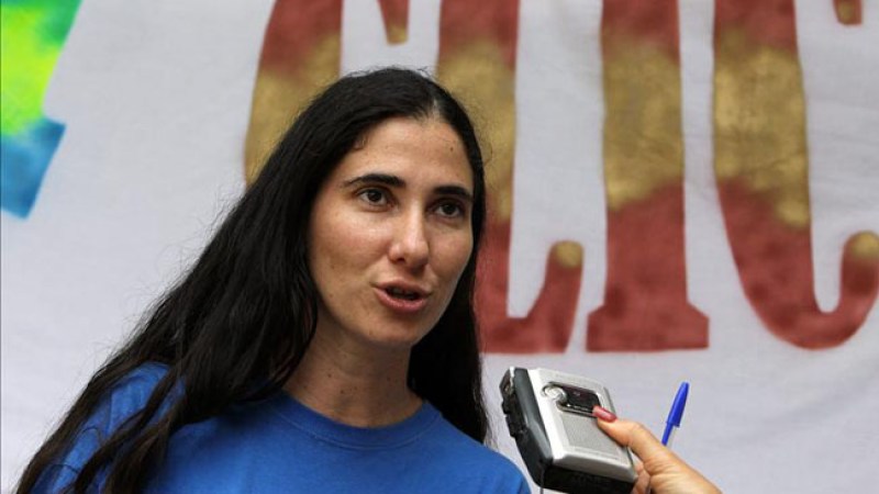 La bloguera disidente Yoani Sánchez ya ha sido detenida dos veces el último mes en Cuba.